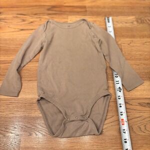 H&M Kids Organic Cotton Bodysuit Tan Size 2T Beige minimalist neutrals